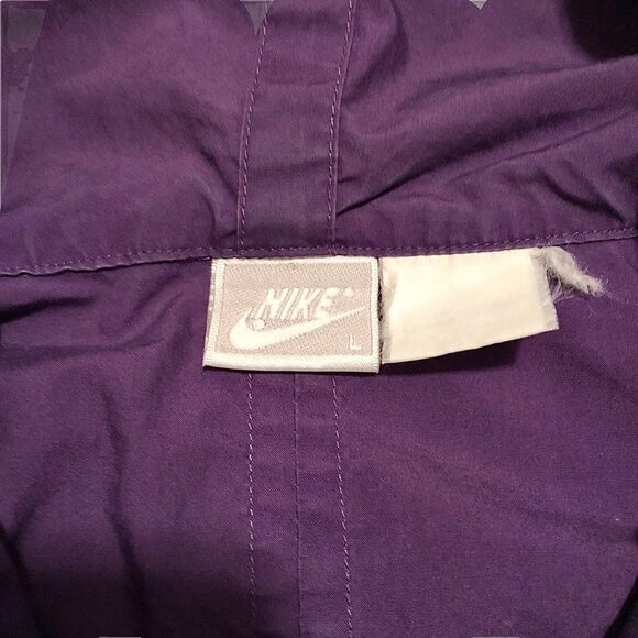 Vintage 80s Nike purple Aztec windbreaker pullover poncho jacket men’s women’s L - Picture 8 of 8